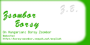 zsombor borsy business card